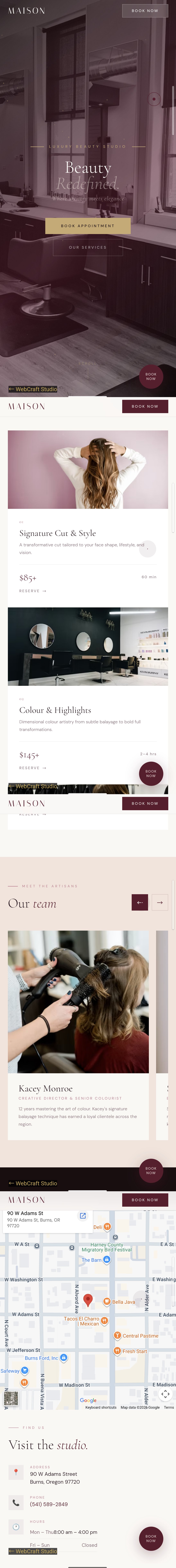 Kacey's Studio new MAISON website